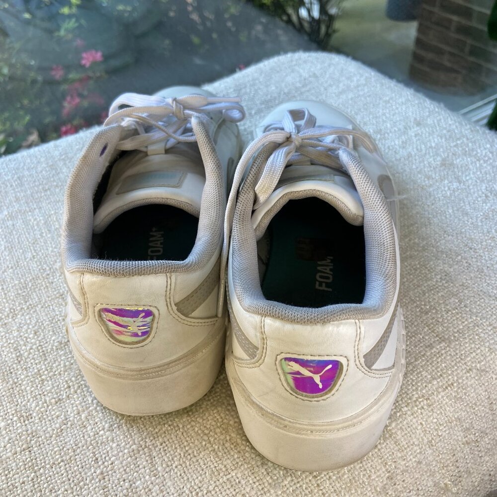 Puma Smash Platform v2 'Candy - White leather Arctic Ice lace-up sneakers Size 7 - Picture 5 of 7